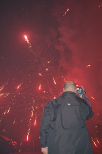 oudejaarsavond met vuurwerk